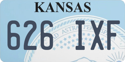 KS license plate 626IXF