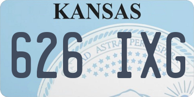 KS license plate 626IXG