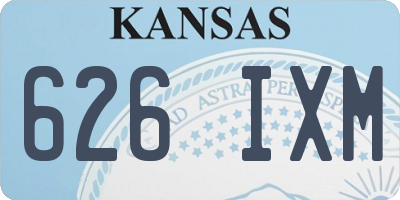 KS license plate 626IXM