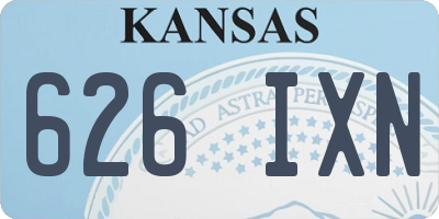 KS license plate 626IXN