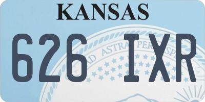KS license plate 626IXR