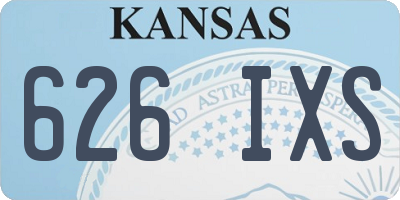KS license plate 626IXS