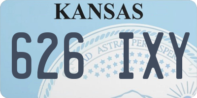 KS license plate 626IXY