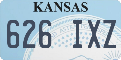 KS license plate 626IXZ