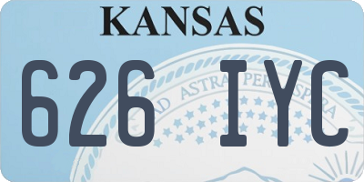 KS license plate 626IYC