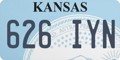 KS license plate 626IYN