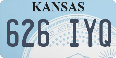 KS license plate 626IYQ