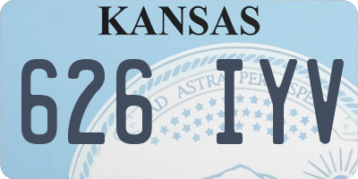 KS license plate 626IYV