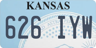 KS license plate 626IYW