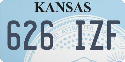 KS license plate 626IZF
