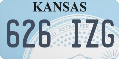 KS license plate 626IZG