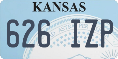 KS license plate 626IZP