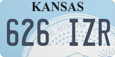 KS license plate 626IZR