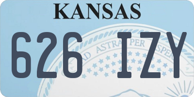 KS license plate 626IZY
