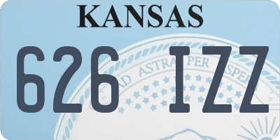 KS license plate 626IZZ