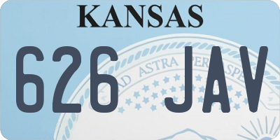 KS license plate 626JAV