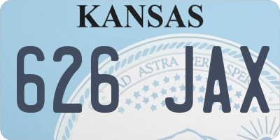 KS license plate 626JAX