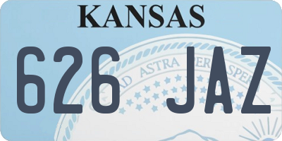 KS license plate 626JAZ