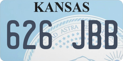KS license plate 626JBB