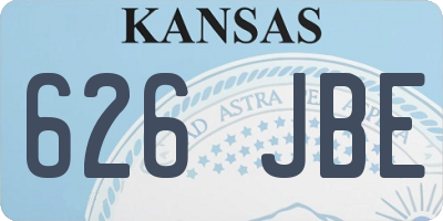 KS license plate 626JBE