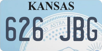 KS license plate 626JBG