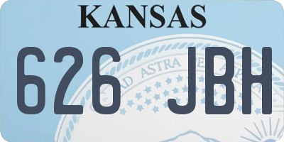 KS license plate 626JBH