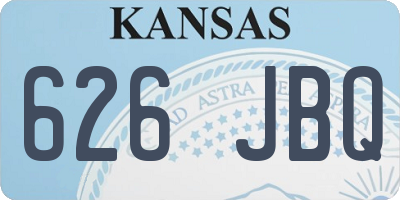 KS license plate 626JBQ