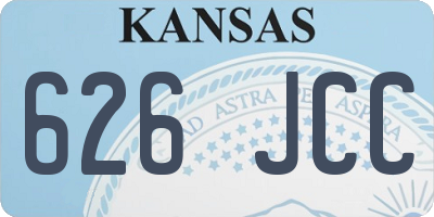 KS license plate 626JCC