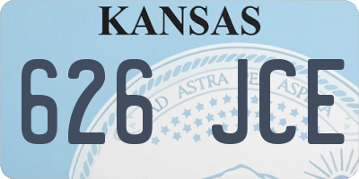 KS license plate 626JCE