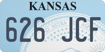 KS license plate 626JCF