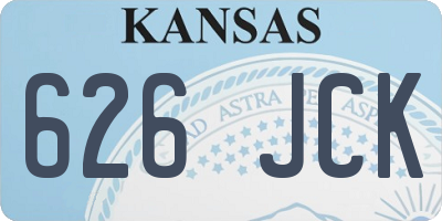 KS license plate 626JCK
