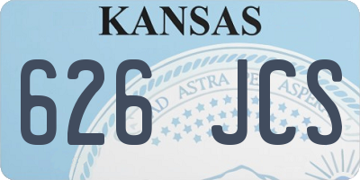 KS license plate 626JCS