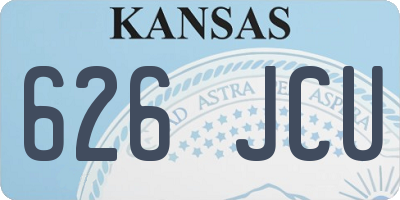 KS license plate 626JCU