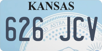 KS license plate 626JCV