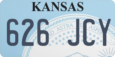 KS license plate 626JCY