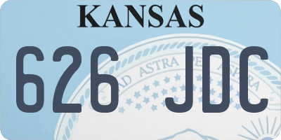 KS license plate 626JDC