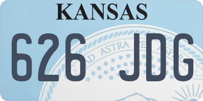 KS license plate 626JDG
