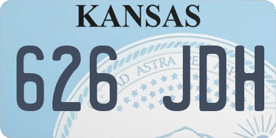 KS license plate 626JDH