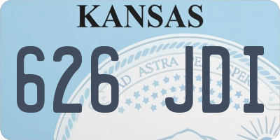 KS license plate 626JDI