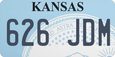 KS license plate 626JDM
