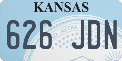 KS license plate 626JDN