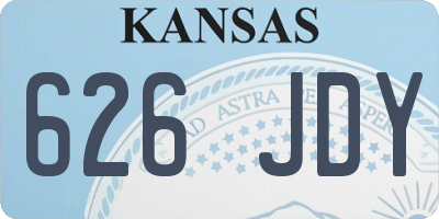KS license plate 626JDY