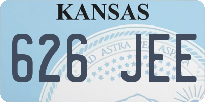 KS license plate 626JEE