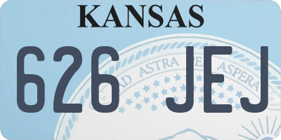 KS license plate 626JEJ