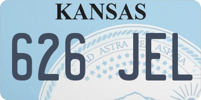 KS license plate 626JEL