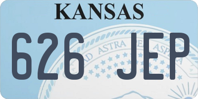 KS license plate 626JEP