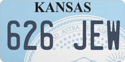 KS license plate 626JEW