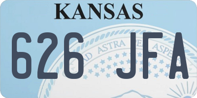 KS license plate 626JFA