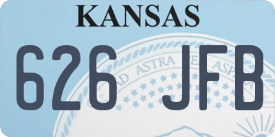 KS license plate 626JFB