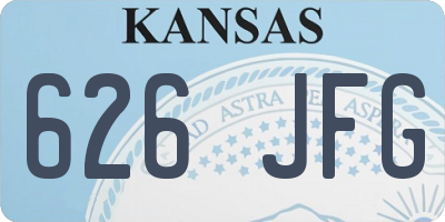 KS license plate 626JFG